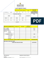 Daily Briefing Sheet