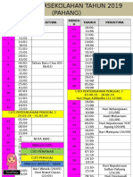 Takwim Persekolahan Tahun 2019