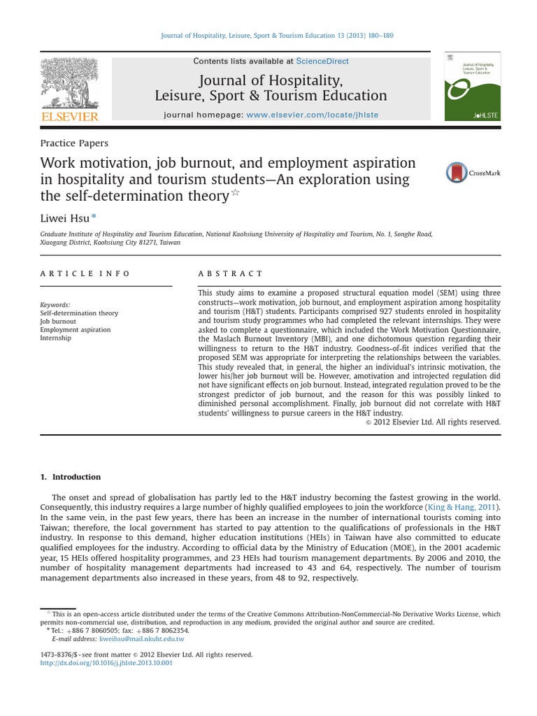 Journal of Hospitality, Leisure, Sport & Tourism Education Practice