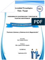 Factores Internos y Externos de La Negociacion