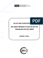Plan de Capacitacion Seguridad y Salud en El Trabajo-Abril2014 PDF