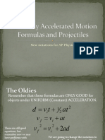 AP Physics notations for uniform acceleration