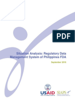 Regulatory Data Management System Analysis of Philippines FDA