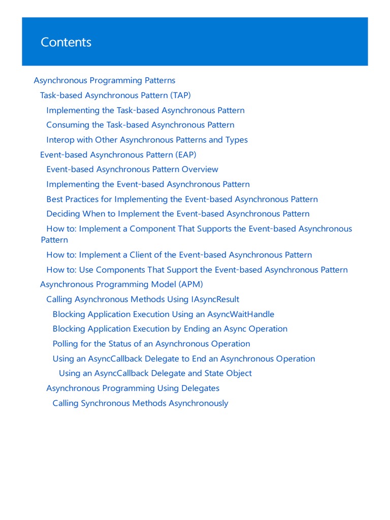 Asynchronous Programming Patterns PDF | PDF | Method (Computer ...