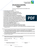 Fadhili Gas Projects Department Camp Housing Rules & Regulations Agreement Rev #2