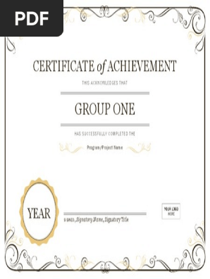 Certificate of Achievement