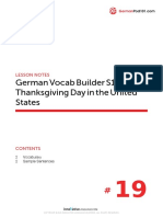 German Vocab Builder S1 #19 Thanksgiving Day in The United States