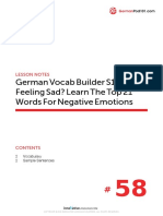 German Vocab Builder S1 #58 Feeling Sad? Learn The Top 21 Words For Negative Emotions