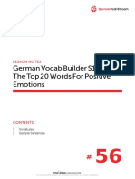 German Vocab Builder S1 #56 The Top 20 Words For Positive Emotions