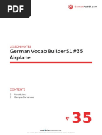 German Vocab Builder S1 #35 Airplane: Lesson Notes