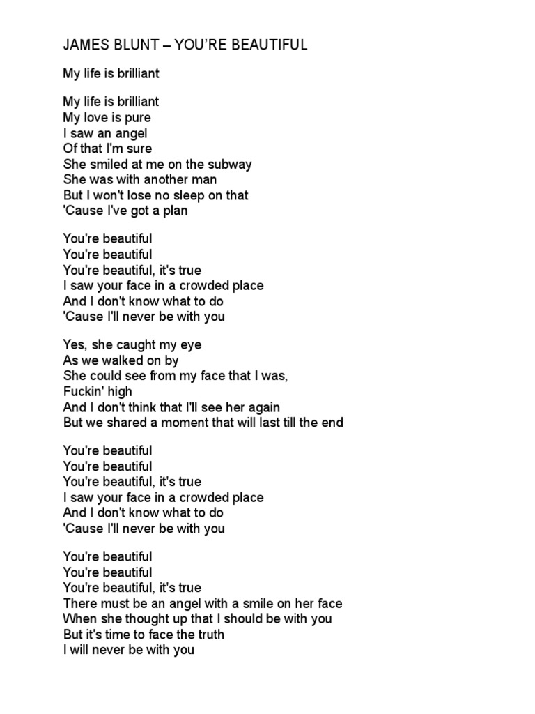 James Blunt Lyric Pdf