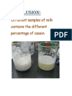 Conclusion:: Different Samples of Milk Contains The Different Percentage of Casein