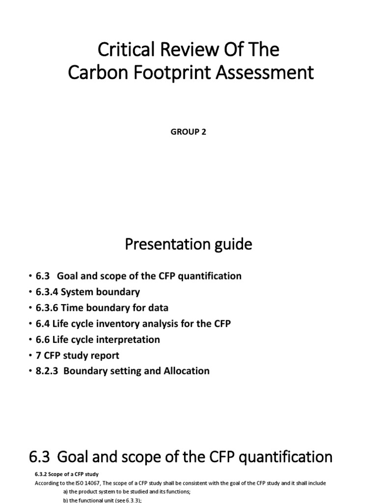 Carbon Footprint Assessment Review | PDF | Life Cycle Assessment ...
