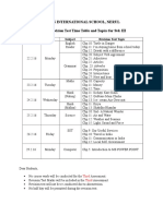 Std III 3rd Term Revision Test Portion & Schedule