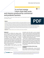 Beneficial Effects On Host Energy Metabolism of Short-Chain Fatty Acids and Vitamins Produced by Commensal and Probiotic Bacteria