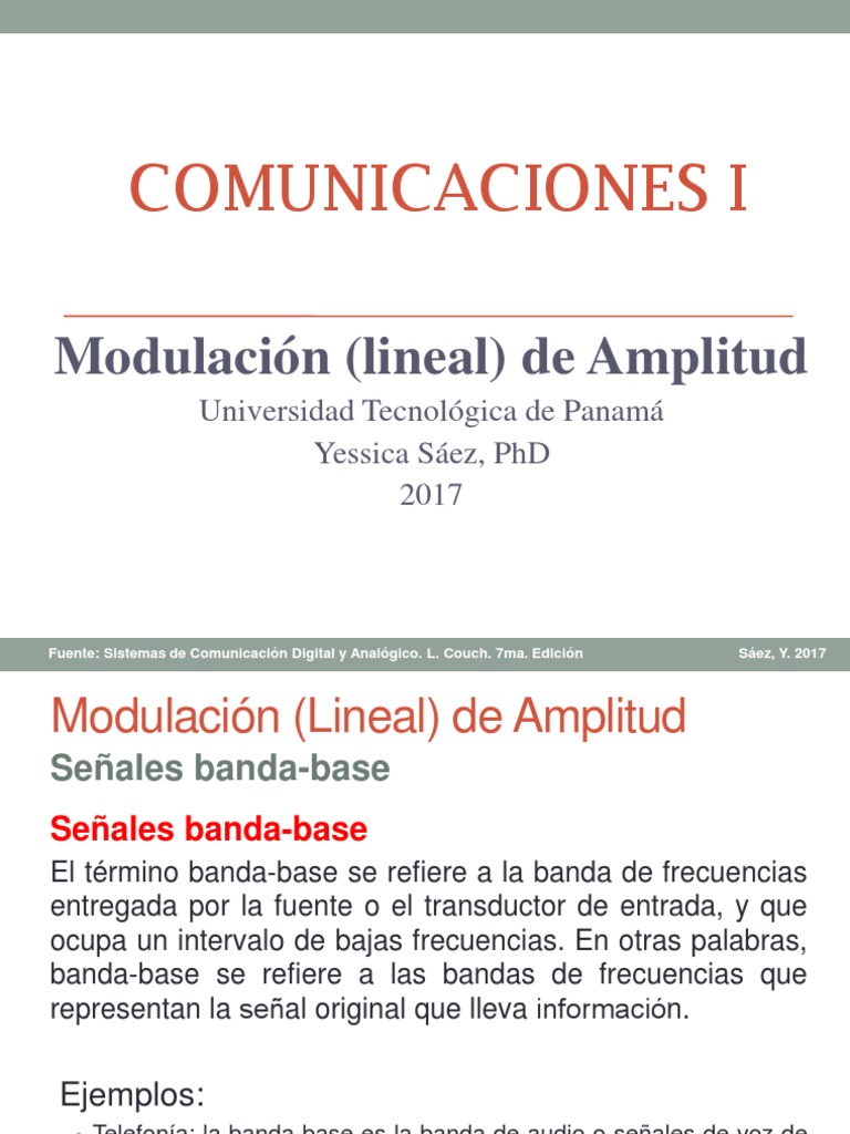 Modulación Lineal de Amplitud | PDF | Modulación | Señal analoga