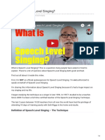 What Is Speech Level Singing?