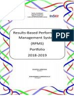 Results-Based Performance Management System (RPMS) Portfolio 2018-2019