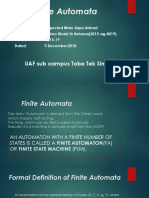 Finite Automata: UAF Sub Campus Toba Tek Singh