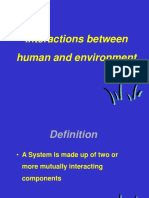 Interactions Between Human and Environment