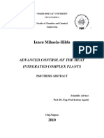 Iancu Mihaela-Hilda: Advanced Control of The Heat Integrated Complex Plants