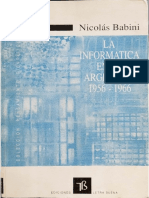 La Informática en La Argentina 1956-1966 (Nicolás Babini)