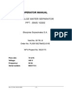 Nfv-Bilge Water Separator PPT - BWS 10000: Operator Manual
