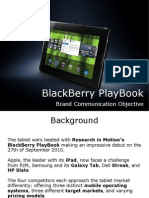 Blackberry Playbook: Brand Communication Objective