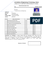 Bundelkhand Institute of Engineering & Technology, Jhansi: Online Examination Form