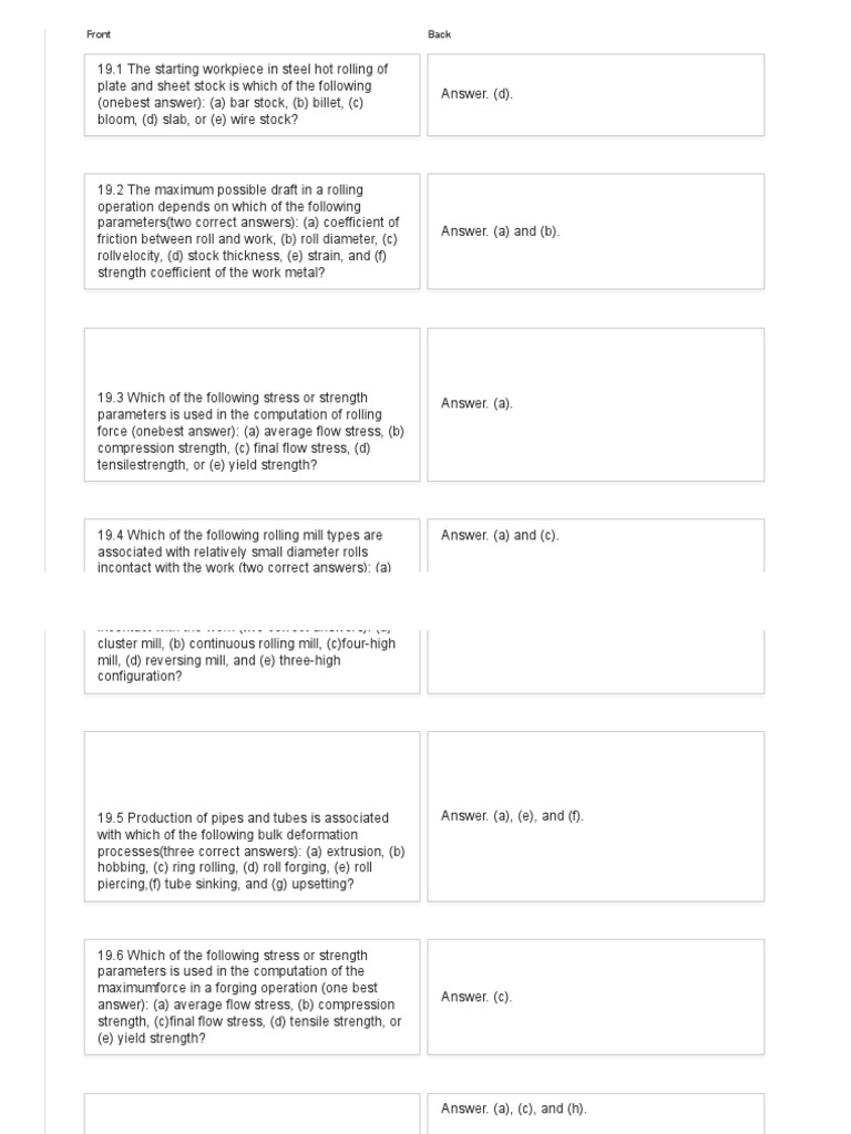 MCQS For Manfactering Process PDF PDF Casting (Metalworking