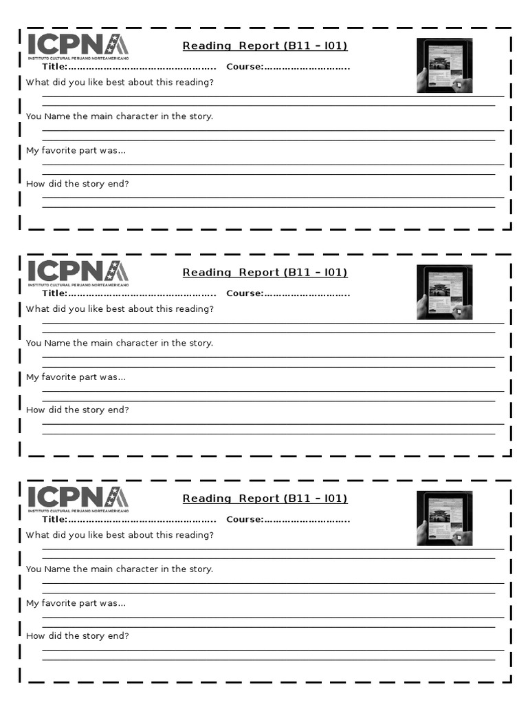 My Reading Report Template | PDF | Home & Garden