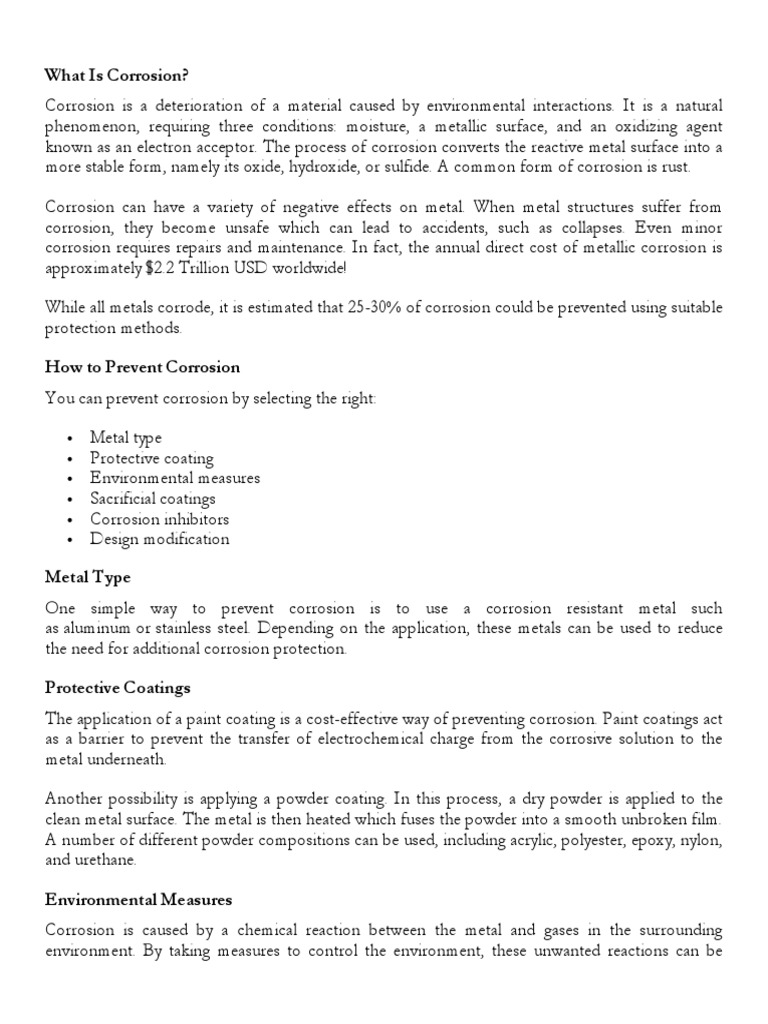 Corrosion and Rust | PDF | Rust | Corrosion