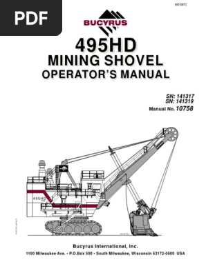 Manual Operacion Pala Electrica 495hd Pdf Electric Power Transmission Safety