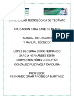 Manual de Usuario y Manual Técnico PHP y Postgresql