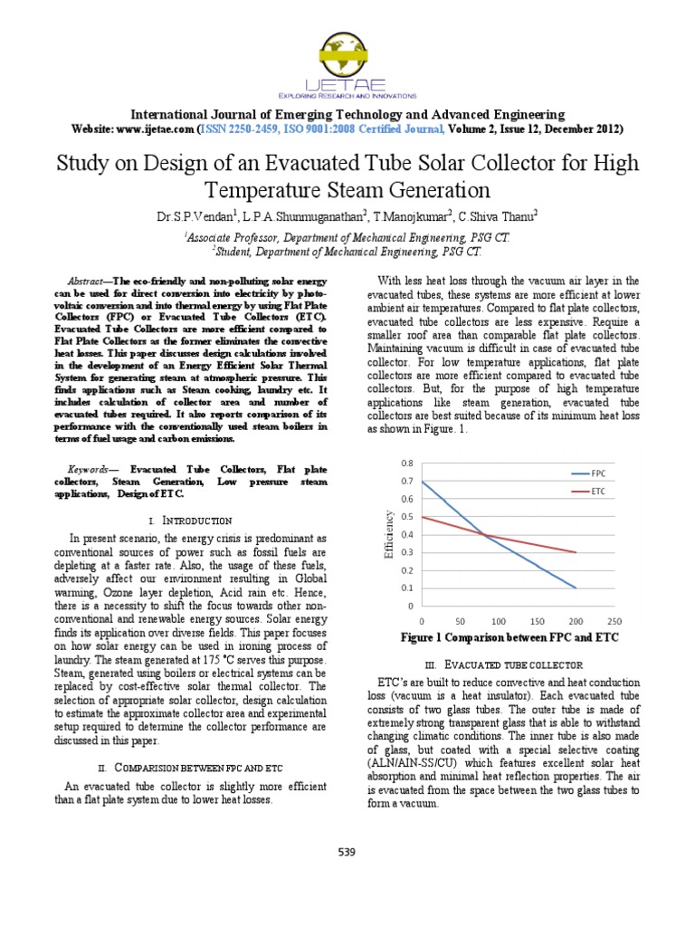 Study On Design of An Evacuated Tube Solar Collector For High ...
