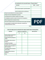 Lista de Cotejo Caza Del Tesoro y Mapa Mental