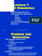 Lecture 7 Fault Simulation Fault