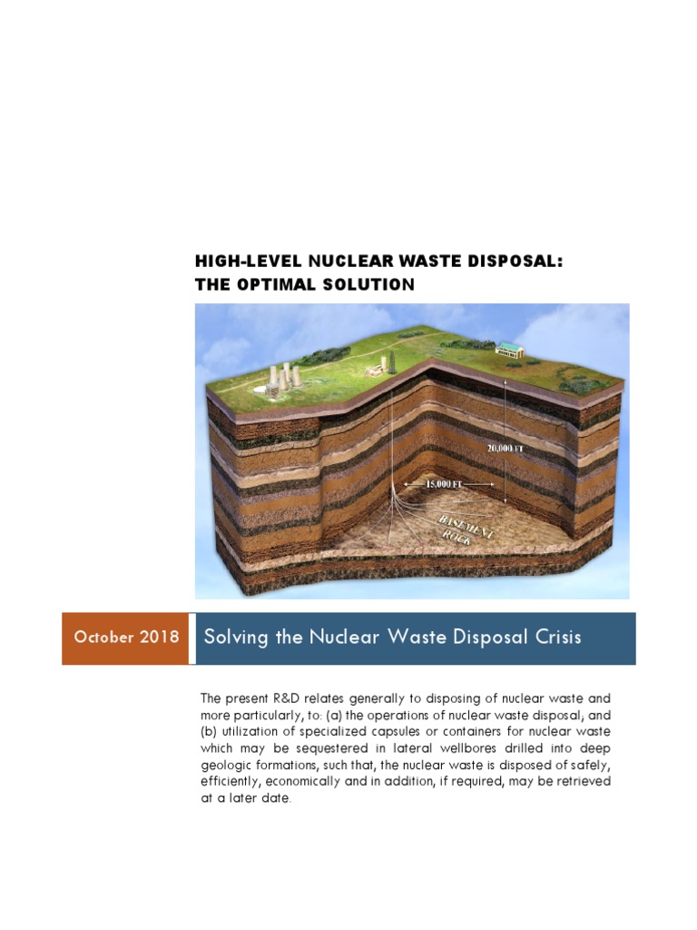 Solving the Nuclear Waste Disposal Crisis Radioactive Waste Deep