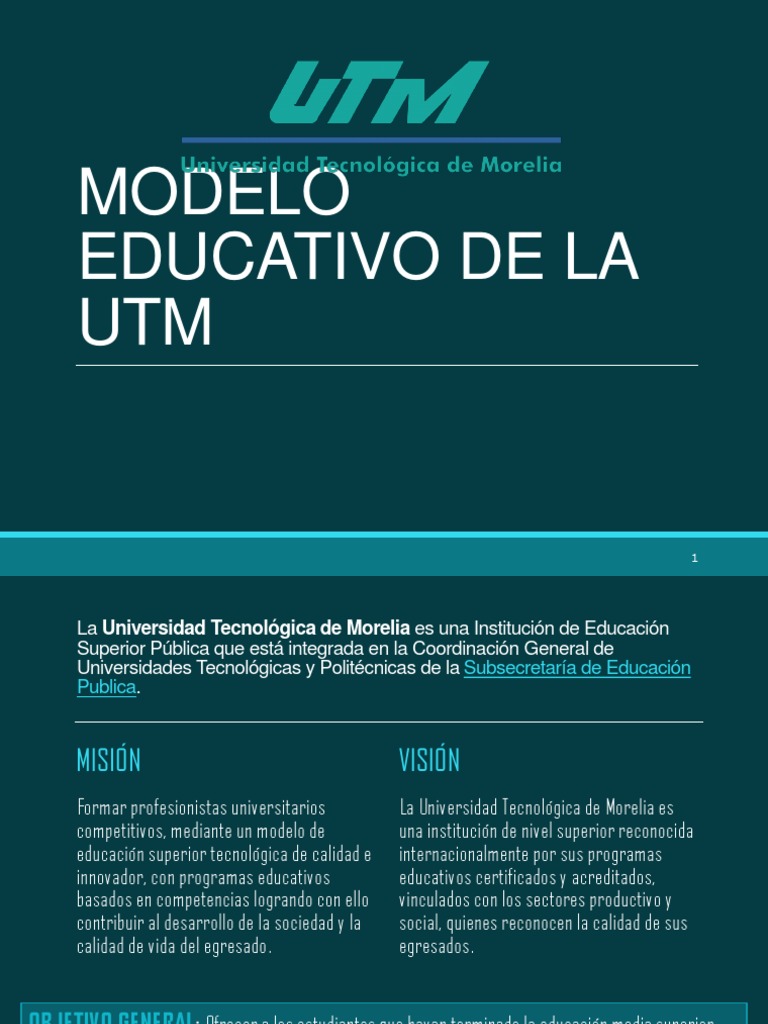 Modelo Educativo de la UTM | PDF | Educación más alta | Evaluación