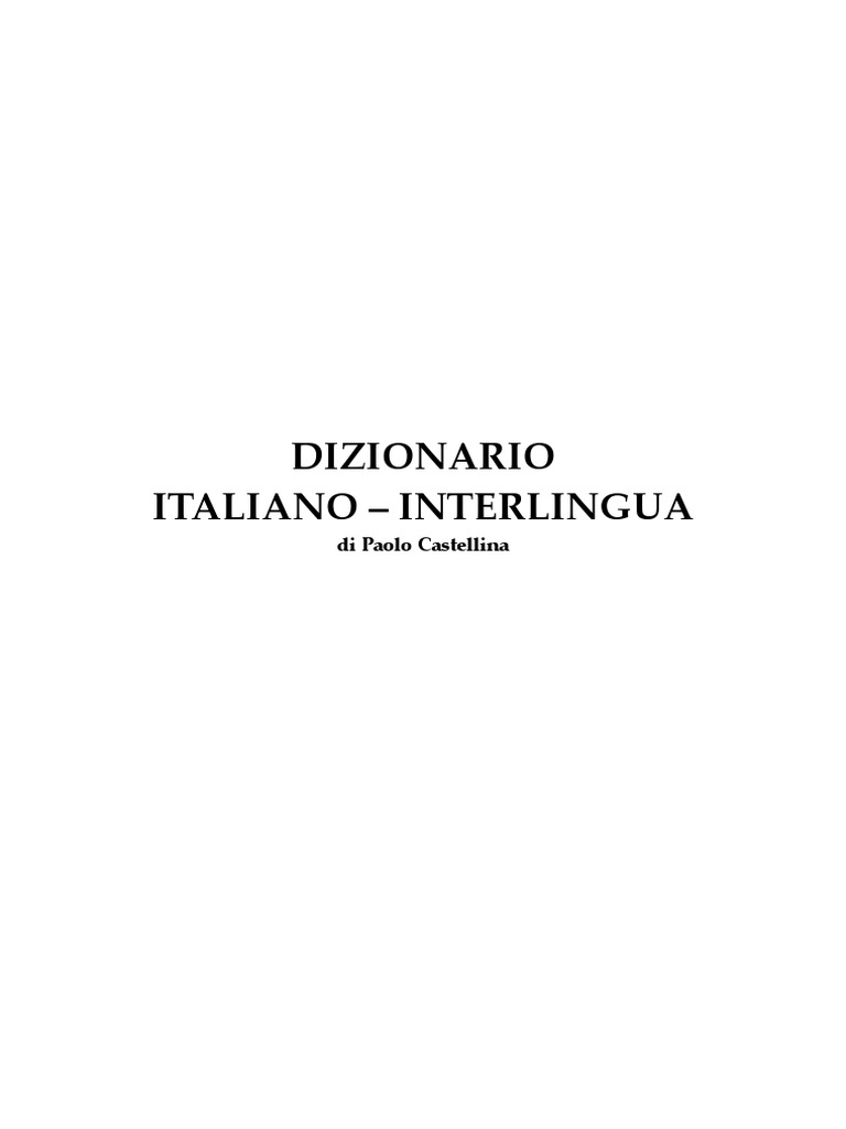 Dizionario Italiano (Paolo Castellina) PDF