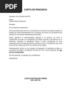 Carta Notarial Renuncia 2010