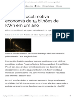 Selo Do Procel Motiva Economia de 15 Bilhões de KWH em Um Ano - Agência Brasil