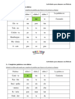 Actividades para Alumnos Con Dislexia