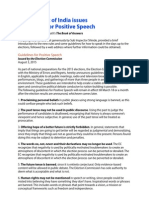 The Indian Government's Guidelines For Positive Speech