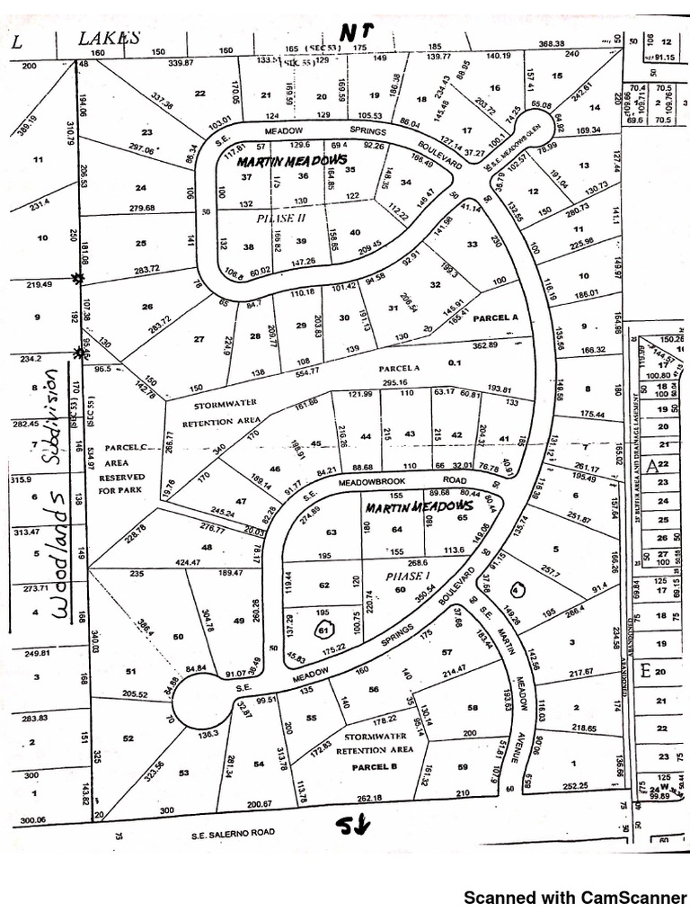 Map of Neighborhood With Lot Numbers PDF