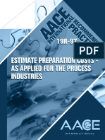 19R-97 Estimate Preparation Costs For The Process Industries