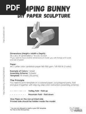 Conejo en paper craft