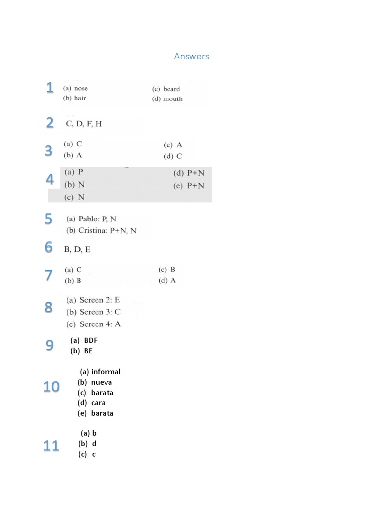 Document with Answers and Options | PDF