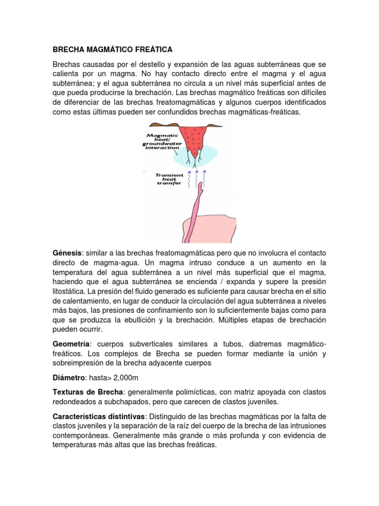 Brechas Magmáticas-Freáticas: Características | PDF | Roca (geología ...
