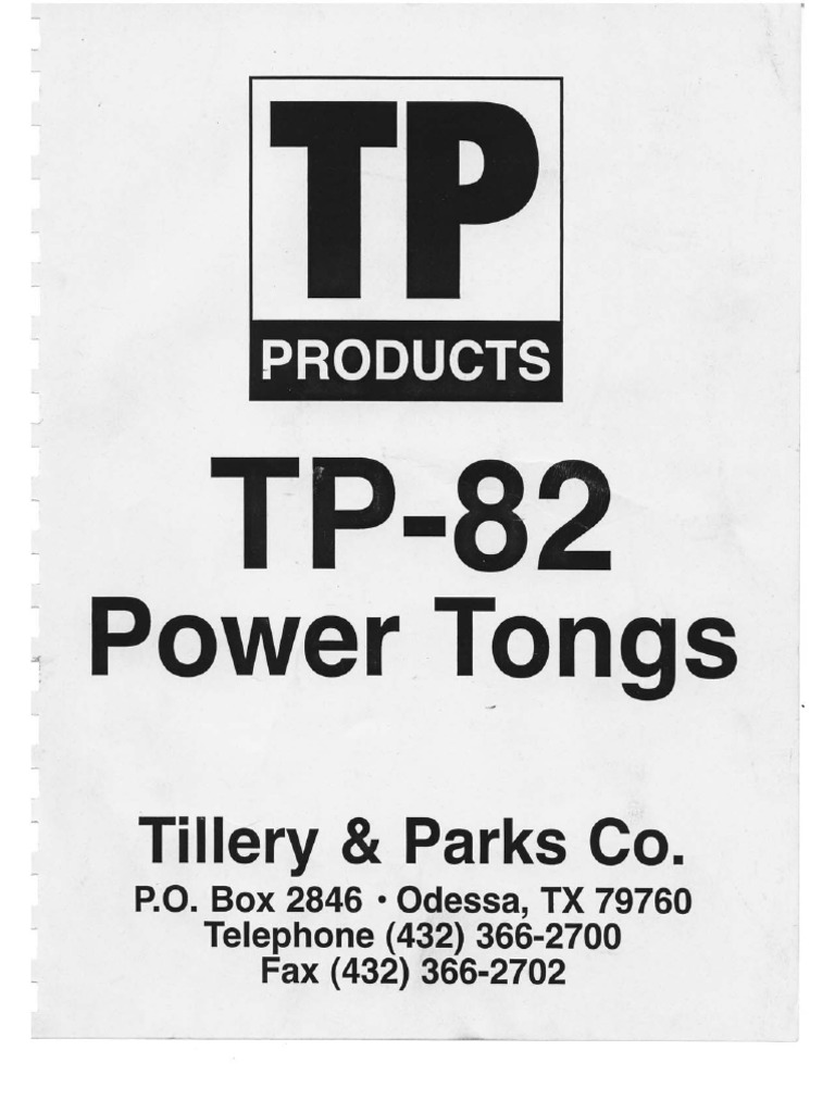 Tillery Tonsgs Tp82 Manual PDF